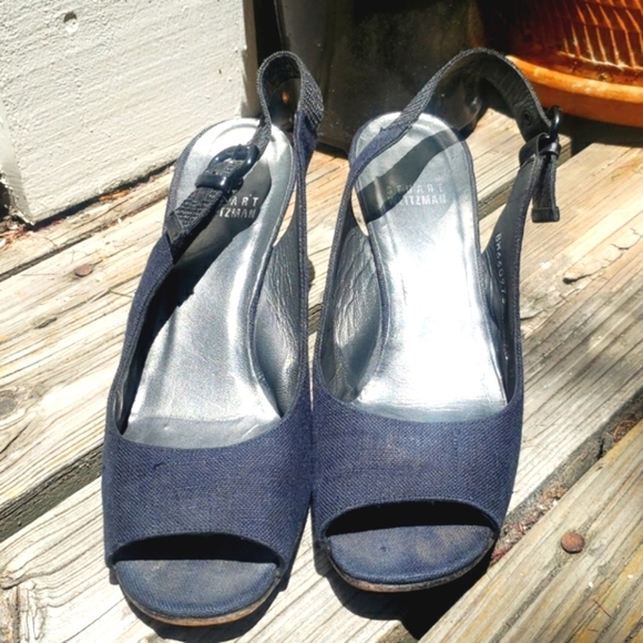 Stuart Weitzman Black Peep Toe Tortoise - Picture 3 of 10